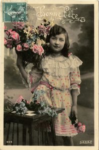 Bonne fete postcard, 1908